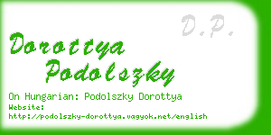 dorottya podolszky business card